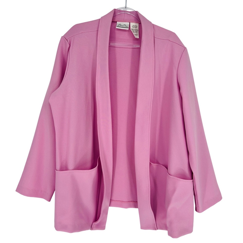 Bend Over Vintage Pink Blazer Plus Size 26W Shoulder Pads Pockets polyester NWT